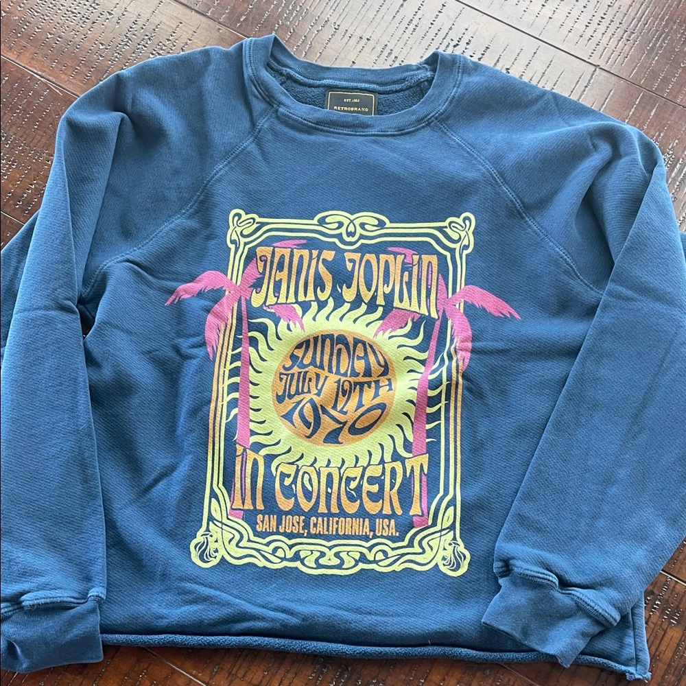 Vintage Graphic Blue Sweatshirt